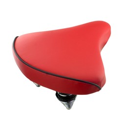 Fenix Cycles Beach Cruiser Vinyl Bike Saddle, (Red)