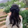 NEUROVEX ヘアクリップ バレッタ 大きめリボン 三層デザイン エレガント 上品 シンプル 髪飾り レディース