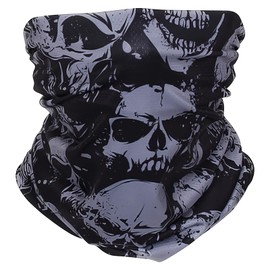 CycleZT Skull Neck Gaiter Mask for Men & Women Motorcycle Riding Fishing Cycling Sports (Evil spirit skull)