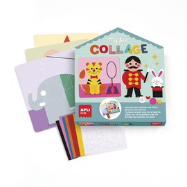 Apli Europe APLI Kids 18899-My First DIY Circus Collage Kit Stick On with Felt Sticker (18899), White
