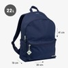 MILAN 624605SNCB School Backpack 2 Zips (22L) 1918 Series, Navy