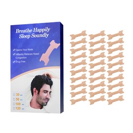 HAKUKU 30 PCS Tiras Nasales que Alivian al Instante la Congestión Nasal sin Medicamentos y Libre de Latex, Tiras Nasales para Respirar Mejor, Ldeales para Dormir y Descansar Mejor, Hipoalergénicas para Piel Sensible