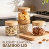 Bumobum 8 oz Glass Jars with Bamboo Lids, 6 Pack