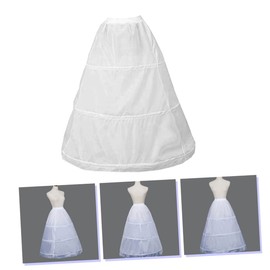 LABRIMP Wedding Petticoat Underskirt for Bride Elegant Floor Crinoline Pettiskirt for Bridal Dress Party Petticoat Skirt Dress Slip for Weddings and Proms