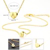 SKQIR Initial Heart Necklace with Letter P，14k gold filled Tiny
