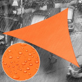 Royal Shade 4' x 4' x 4' Orange Triangle Waterproof Sun Shade Sail Order to Make rsTADT16 Canopy Awning, UPF50+ 98% UV Blockage Water Resistant, Outdoor Backyard Patio Garden (We Customize)