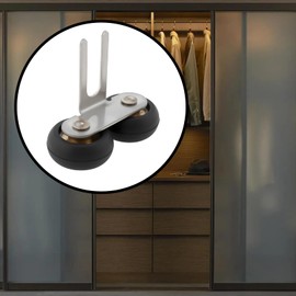 SG Store 2 x Führungsrollen für Kleiderschrank, 18,6 mm Raddurchmesser für Schiebetür, 39 x 23 mm