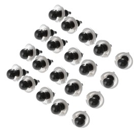 dophee 20Pcs Black Plastic Safety Eyes with Washers, DIY Craft Dolls Eyes Nose for Crochet Puppet Plush Amigurumi Stuffed Animals Making, 6mm