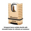 Master Lock ProSeries Brass Padlock, Set Your Own Combination Lock,