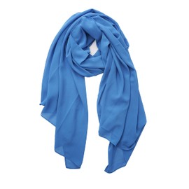 YOUR SMILE - Chales ligeros y transpirables, de color sólido, de gasa suave, a la moda, a prueba de sol, Azul, 27''x70''