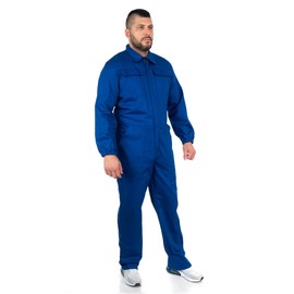 DINOZAVR Ultra Work Overalls Men's Overall Rally Suit Protective Suit with Many Pockets, royal