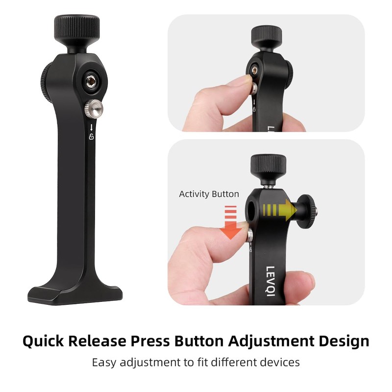 Binocular Tripod Mount Adapter with Quick Release Button, 1/4 Inch