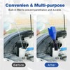 Retractable Automotive Fuel Funnel, Flexible Draining Tool, Snap Design (Blue+White)