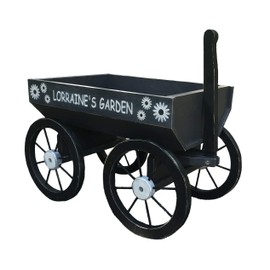 Woodworking Plans for a Wooden Wagon Planter. DIY project plans include photos at each step. Woodworking plans mailed to you on CD.