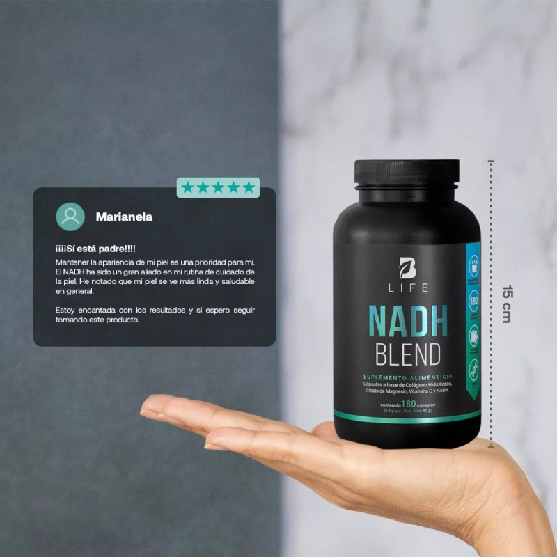 B Life Nadh 20mg 180 Cáps. Con Citrato De Magnesio.
