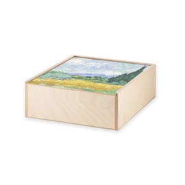 Fabulous Wooden Box - Vincent van Gogh Wheat Field with Cypress 1889 Saint-Rémy (11 x 11 x 3.5 cm)
