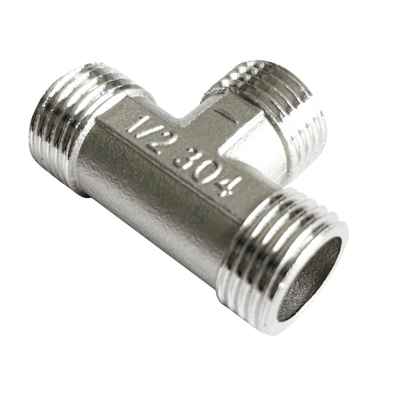 LOZOME 1/2 inch Male Thread Tee Adapter 3 Way T