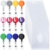 Geyoga 12 Sets Badge Holder Retractable Clip Multicolor Badge Reel