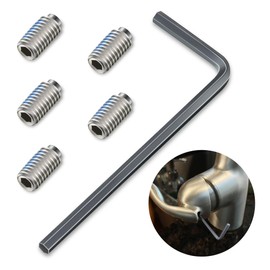 Enhon Set Screw Kit Compatible with 155023, Compatible with Moen Single Handle Faucet, Include 5 Set Screws and a Hex Wrench, One Handle Lavatory Faucets Replacement Repair Kit