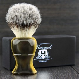 Imitation Horn Shaving brush with SYNTHETIC HAIR SHAVING BRUSH for MEN'S .COMES in A DESIGNER BOX