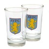 Aston Villa FC Aston Villa Two Pack Shot Glasses, Multicoloured,