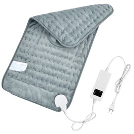 Electric Heating Pad with Automatic Shut-Off, Fast Heating Technology and Overheating Protection, 6 Temperature Levels, Safe Heating Pad with 4 Types of Timer (40 x 76 cm)
