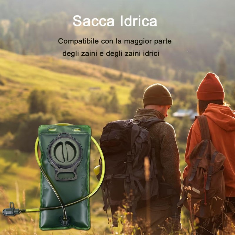 CUEMOON 2L Portable Water Bag with Hydration Tube for Cycling