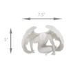 Veronese Design Nude Winged Grieving Male Angel White Marble Finish