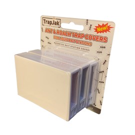 TrapJak Liquid Ant Trap Covers, Reusable Ant Bait Station Covers, Compatible with TERRO & Ortho Home Defense Liquid Baits. Small and Discrete, Versatile for Indoor and Outdoor Use. - 3 Pack