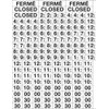 Cosco Business Hours Boutique Sign Static Cling Numbers Included 8