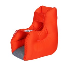 EZSLINGGLIDE Heel Protectors for Pressure Relief - Open Heel Design with Adjustable Straps, Soft Padding, Machine Washable - One Size Fits Most (Single Pack, Orange)