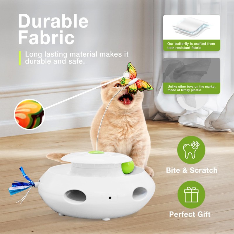 ALL FOR PAWS 3 in 1 Interactive Cat Butterfly Flutter