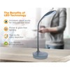 Bostitch Office LED Gooseneck Desk Lamp with USB Charging Port,