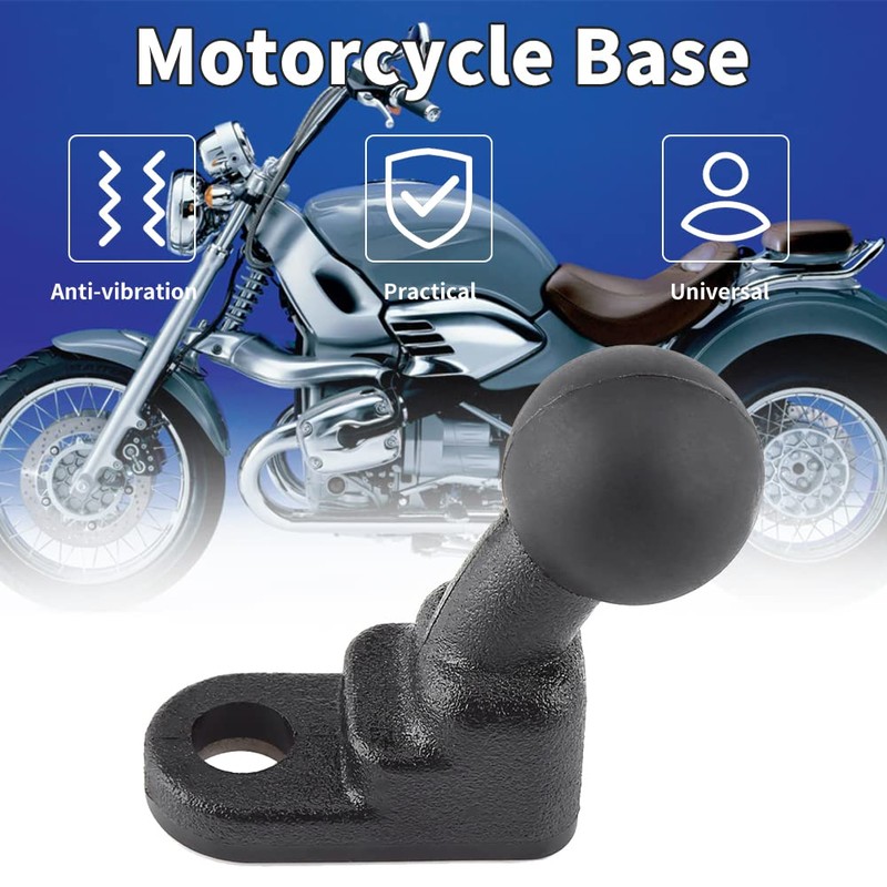 Universelle Motorrad-Spiegelhalterungen mit fester Basis, Kugelhalterung, GPS-Windschutzscheiben-Halterung mit 10 mm
