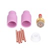 9Pcs/Set TIG Gas Lens Collets Body Brass Nozzle Ceramic Cup
