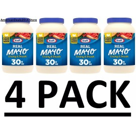 Kraft 4 PACK - Kraft Creamy and Smooth Real Mayo Cage Free Eggs 30 oz (Total 120 oz)
