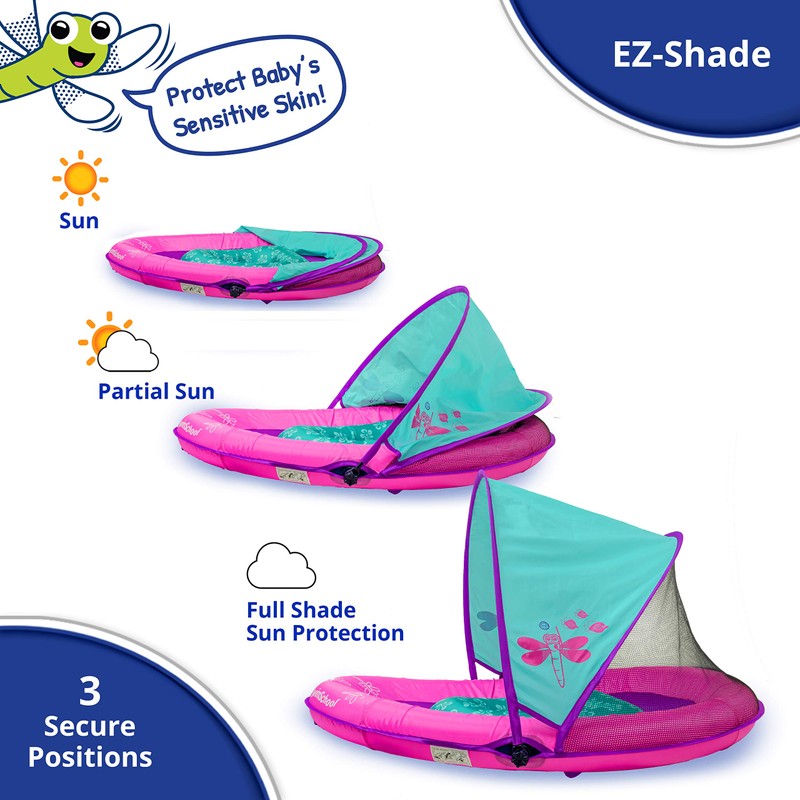 SwimSchool Deluxe Baby Pool Float with Adjustable Canopy - 6-24