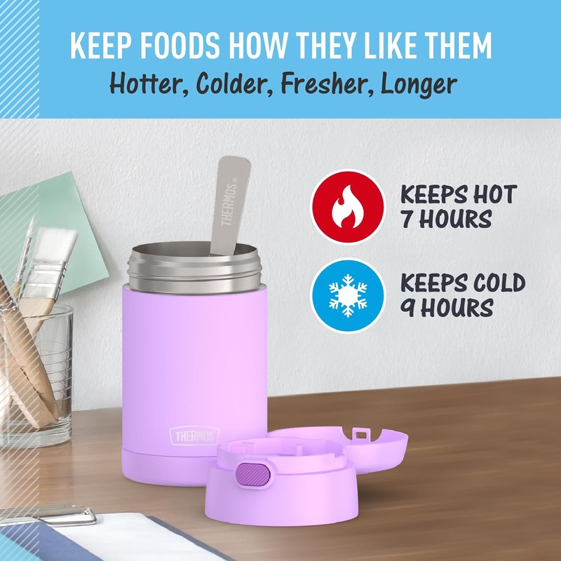THERMOS FUNTAINER - Tarro de acero inoxidable aislado al aspiradora