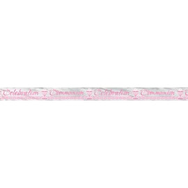 Unique Party 43806LF - 12ft Foil Radiant Cross Pink First Communion Banner