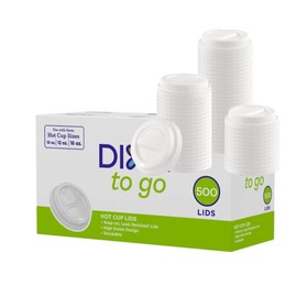 Dixxii'e Perfec Touch Domed Plastic, Hot Cup Lid White | 12-20oz | 500 Count