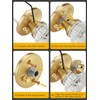 EHOMEWARE 1 Pack Glass Door Knobs Interior, Door Locks for