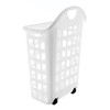 United Solutions LN0435 2 Bushel Rolling Hamper in White