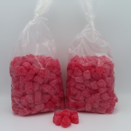 Beulah's Sour Cherry Jelly Hearts, 10 Pound Package, 400 Pieces of Candy