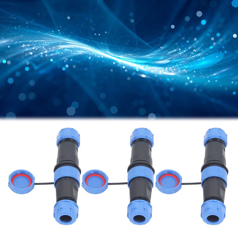 3PCS SP21 3 Pin Aviation Plug Socket IP68 Waterproof Sealing