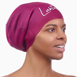 Extra Large Swim Cap for Very Long Hair - Waterproof Durable Silicone Swimming Cap for Braids, Dreadlocks, Weaves, Afros, Curls – Swim Caps Women Men – Anti-Leak Seal for Pool, Beach, Laps & Workouts