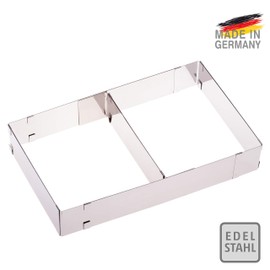 Menz Baking Tray with No / One / Two Separators / 5 cm Tall / Stainless Steel with one divider