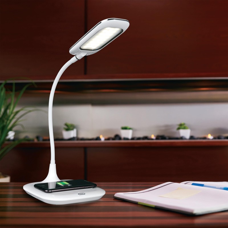 OttLite Prevention LED Desk Lamp with Wireless Charging - Designed