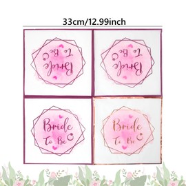 CHEERYMAGIC Bride to Be Napkins, Hen Party Napkins, 10PCS Rose Pink Foiled Napkins for Hen Do Wedding Bridal Shower Decorations,Hen Party Decor Bachelorette Party Accessories A9MGJXNZJ