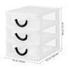 SEWACC 3drawers Plastic Makeup Organizer Desk Storage Box Desktop Storage