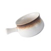 FUNOMOCYA Fashionable Ceramic Bowl Handle Salad Bowl for Kitchen Restaurant